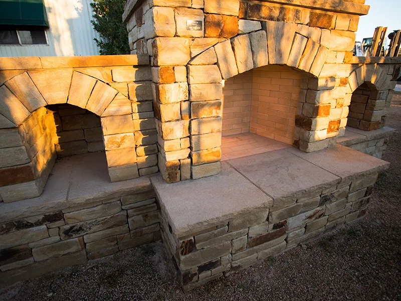 outdoor fireplace stone OKC