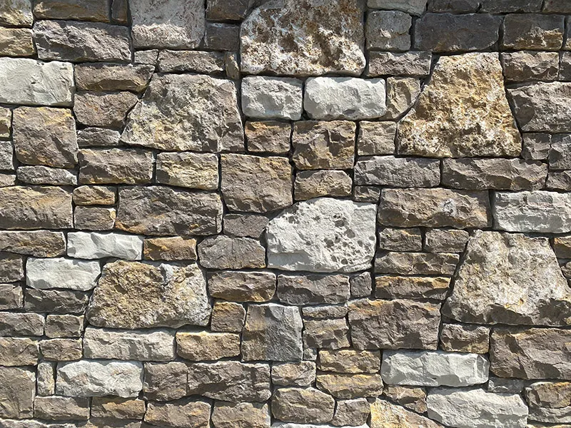 a combination of pale Calumet and gray limestone