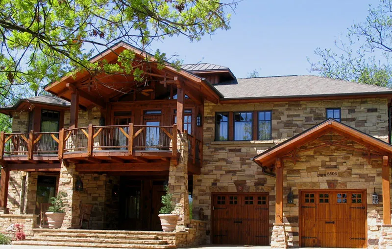 cedar cut home with 50 dark chocolate | Richburg Stone