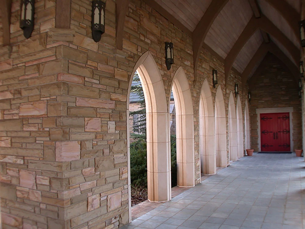 Outdoor stone archways