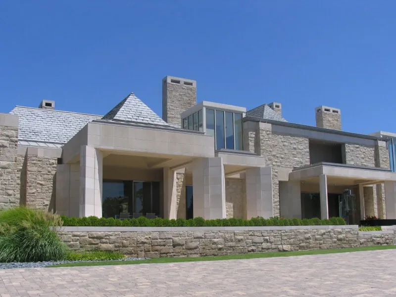 Home constructed with buff lueders