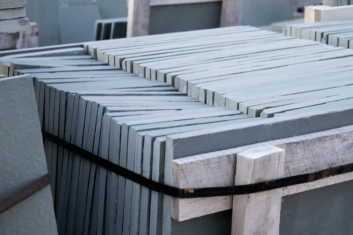 A stack of stone tiles