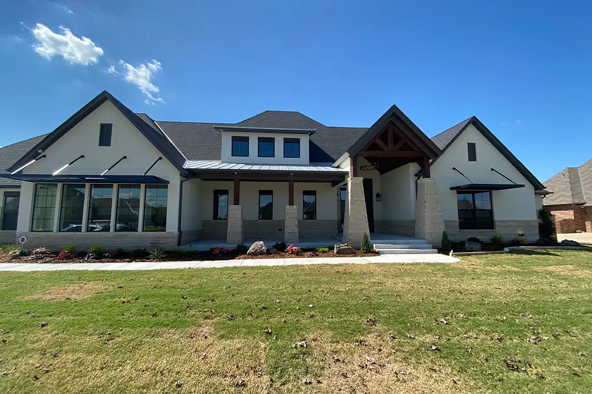 House with stone exterior
