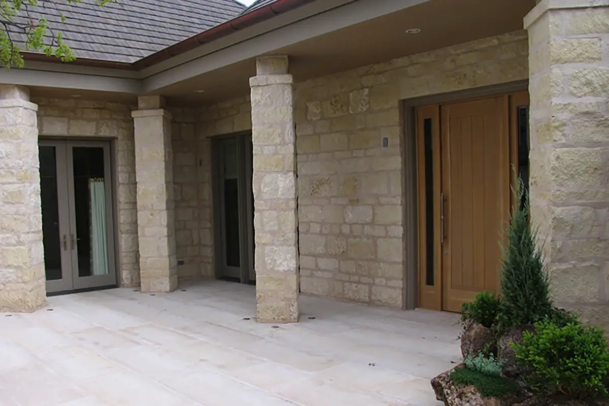 Home with stone walls and flooring