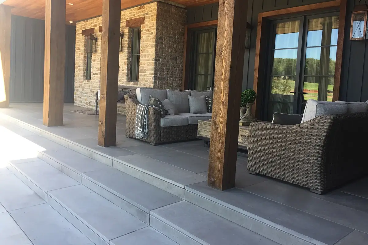 Charcoal lueders patio flooring