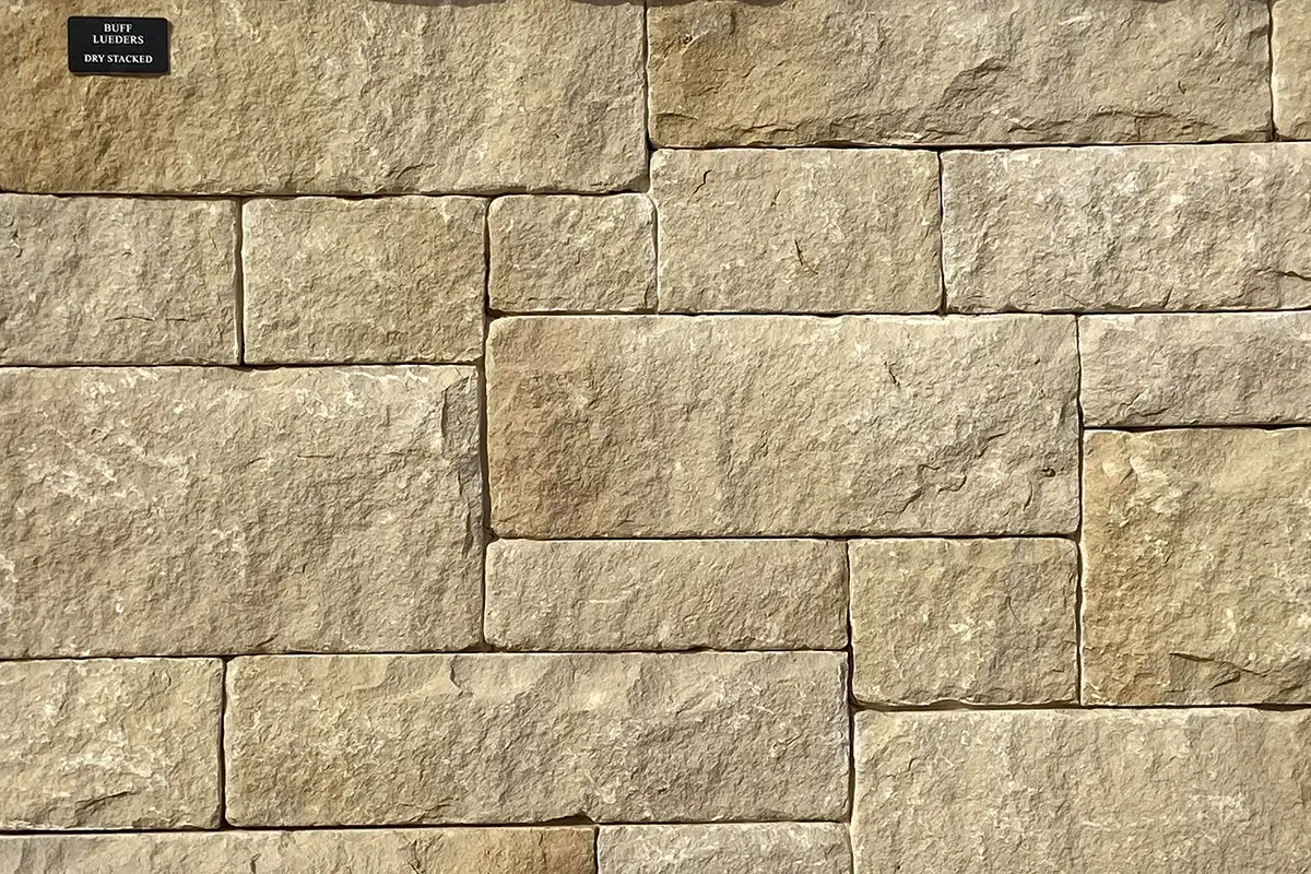 Buff lueders stone display panel