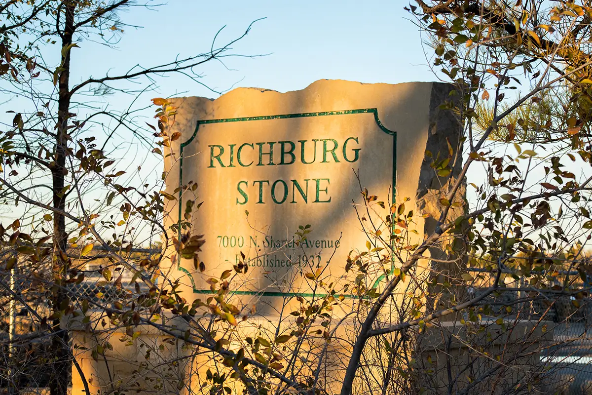 Richburg stone sign